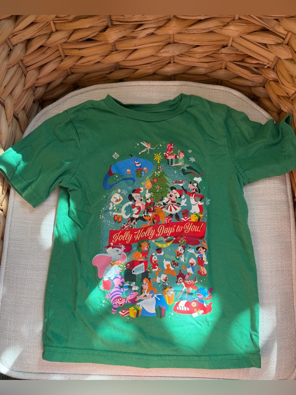Disney Store 2023 Jolly Holly Days to You Kids Tee, 5/6
